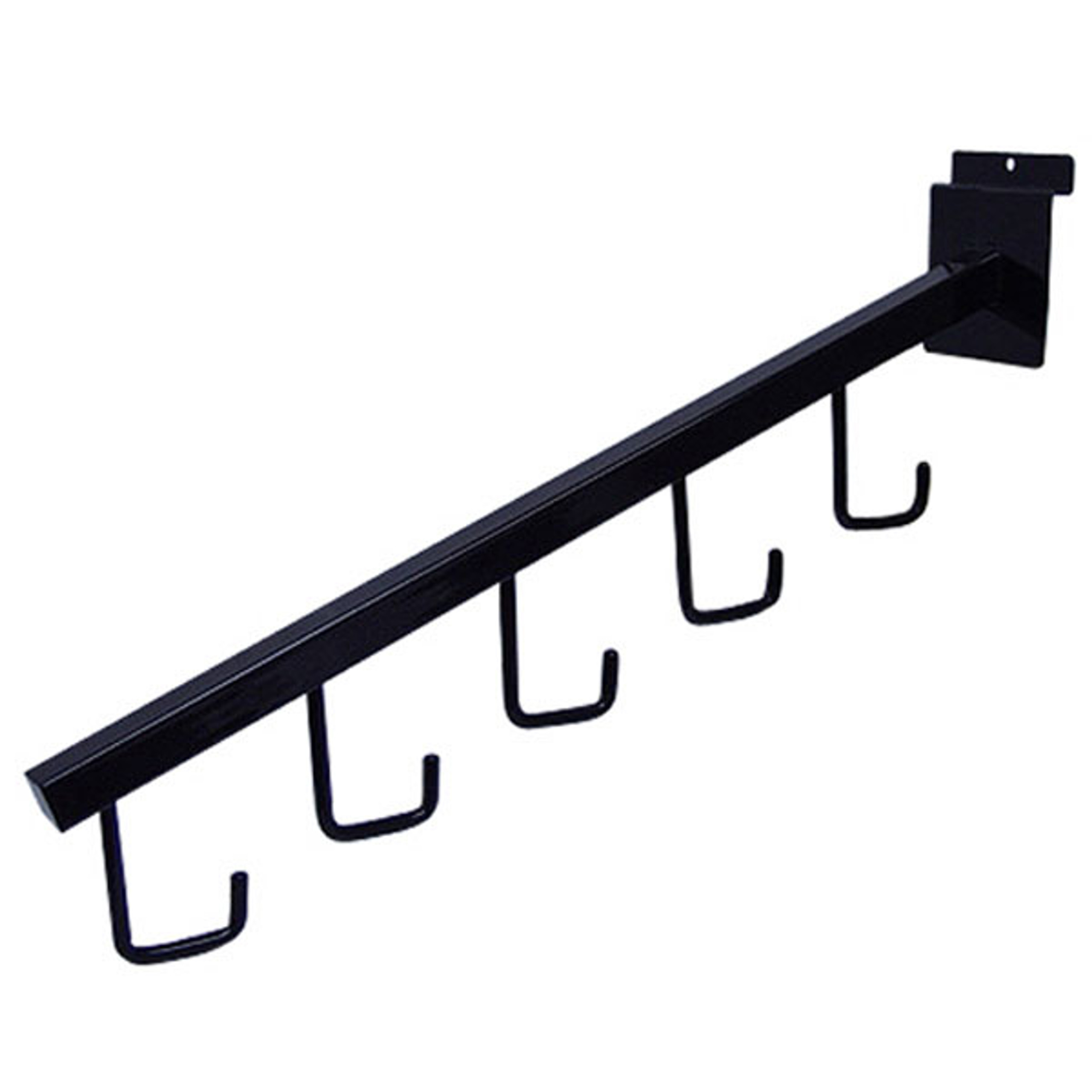 Slatwall 5Hook Waterfall Black The Fixture Zone