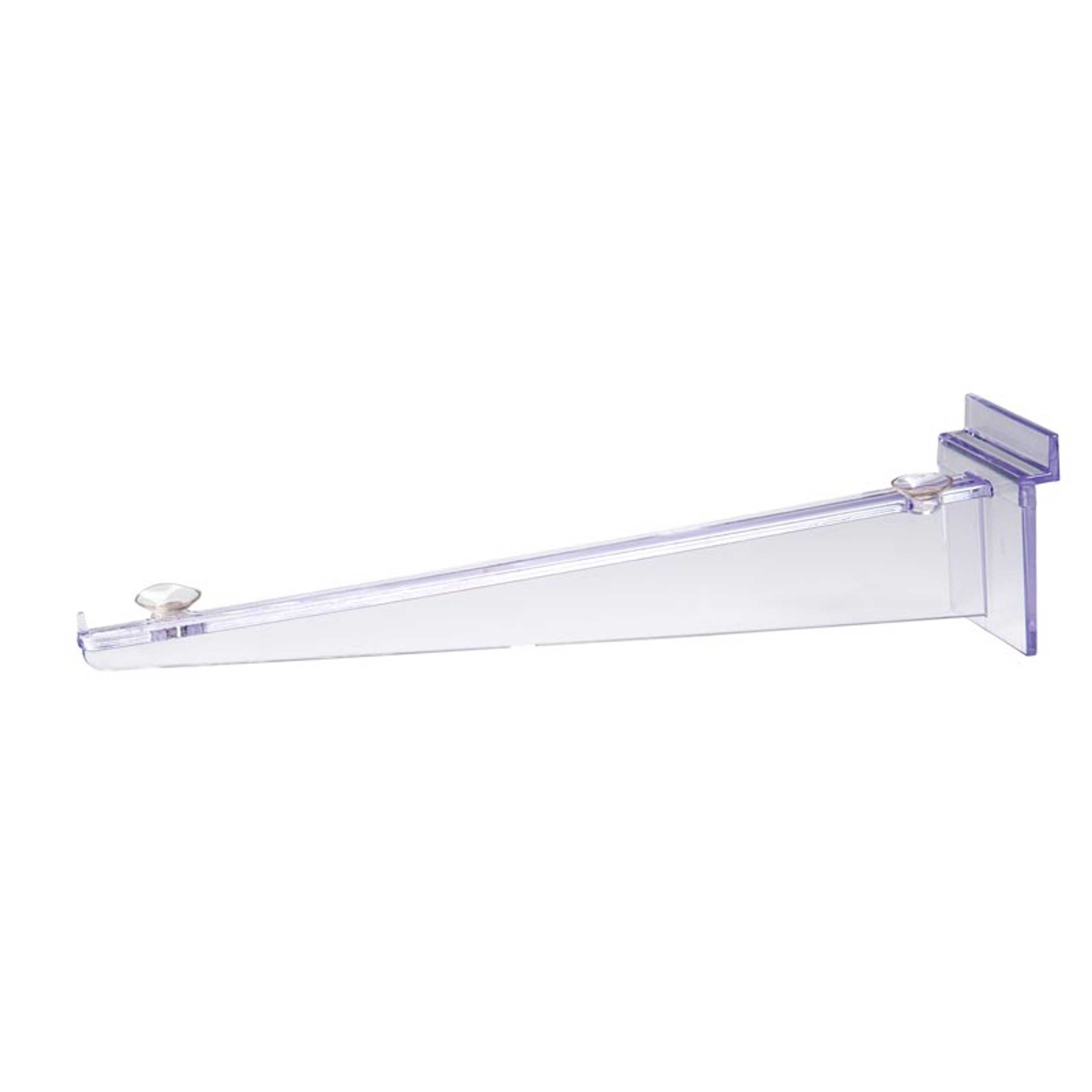 Slatwall Polycarbonate Shelf Bracket w/ Suction Cups The Fixture Zone
