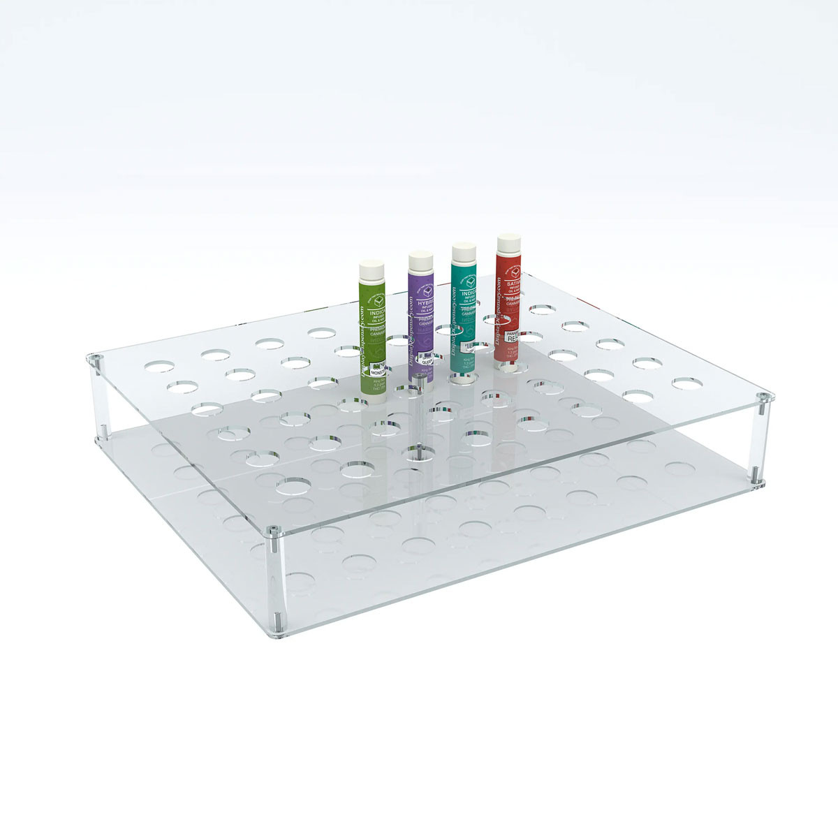 Acrylic PreRoll Cannabis Tube Display Tray Large