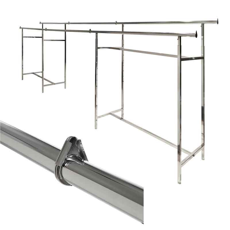 AddOn Hangrail Double Bar Clothing Racks 60 inch