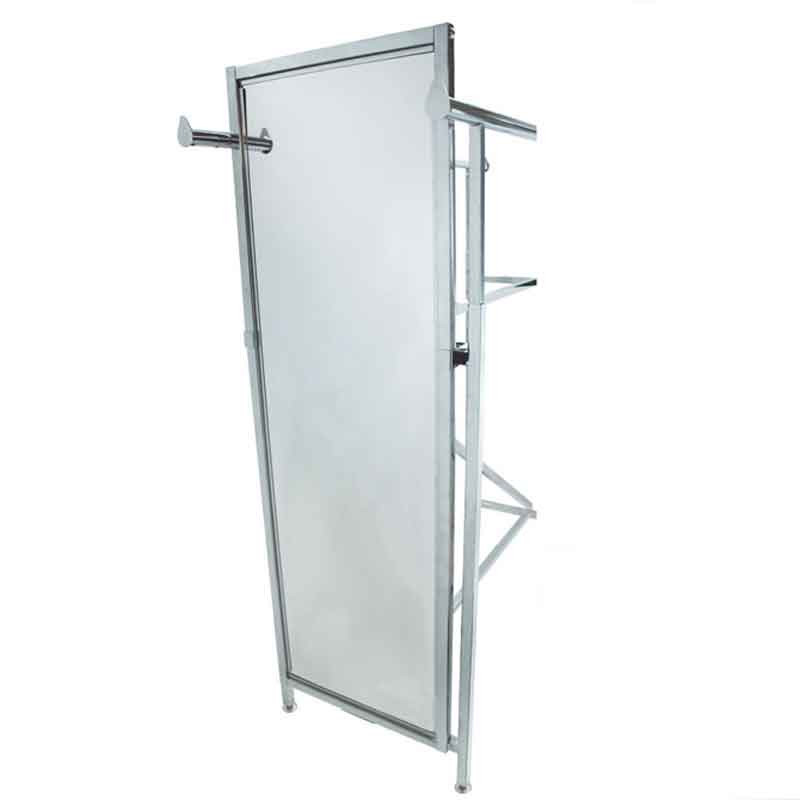 Heavy Duty Double Bar Clothing Rack w/ VBrace Chrome The Fixture Zone