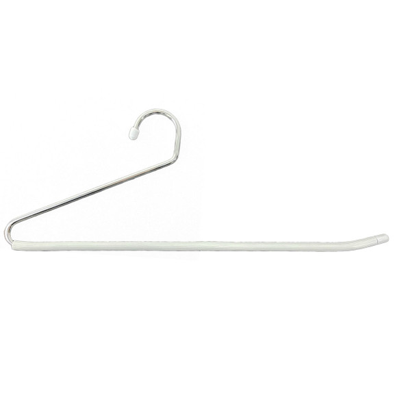 Metal Slack Hanger with White Vinyl Sleeve