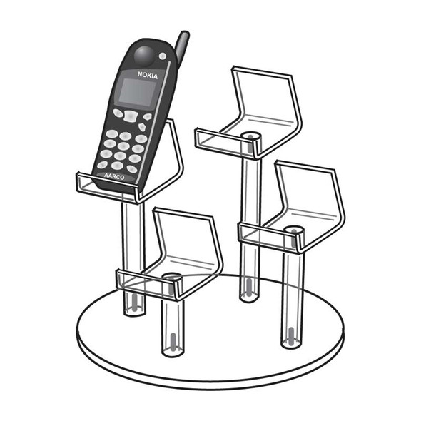 Acrylic 4 Cell Phone Easel Display