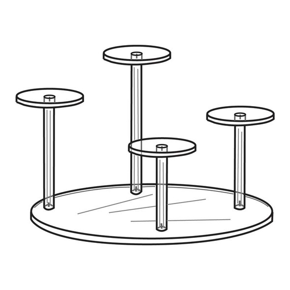 Acrylic 4 Pedestal Grouping