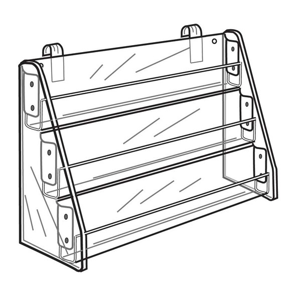 Acrylic Gridwall Tiered Card and Video Rack