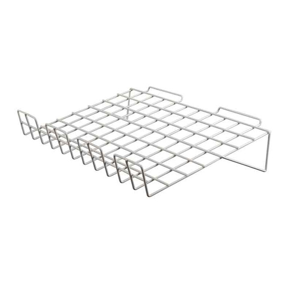 Slatwall 22-1/2in.x 14in. Sloping Wire Shelf White - Box of 6