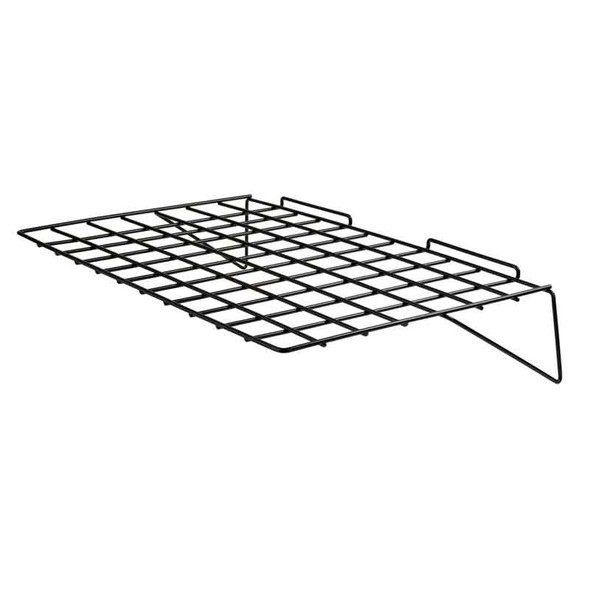 Slatwall 24in.x 14in. Straight Wire Shelf Black - Box of 6