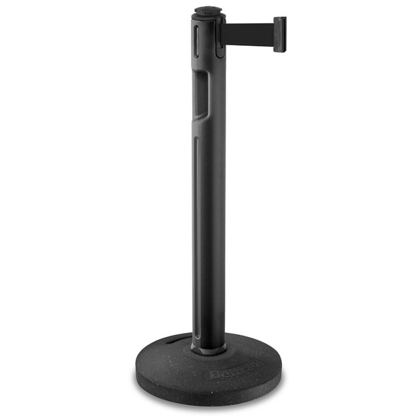 Tempest Portable Stanchion Post Black With Rubber Base