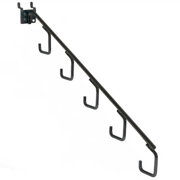 Pegboard 5 Hook Waterfall Black