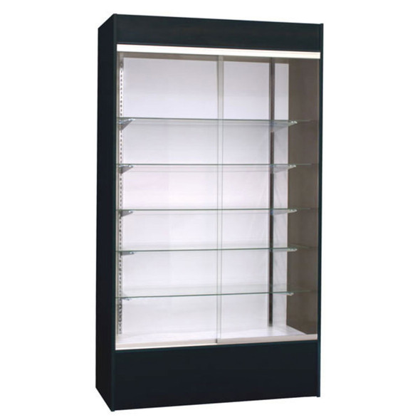 Wall Display Case Black with Light
