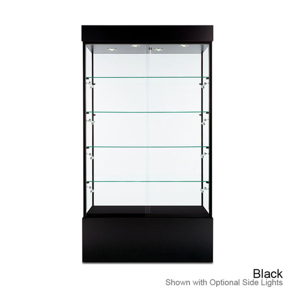 Roxy Display WC6B Wall Black Display Showcase With Lights – Knocked Down, Retail Store Fixture