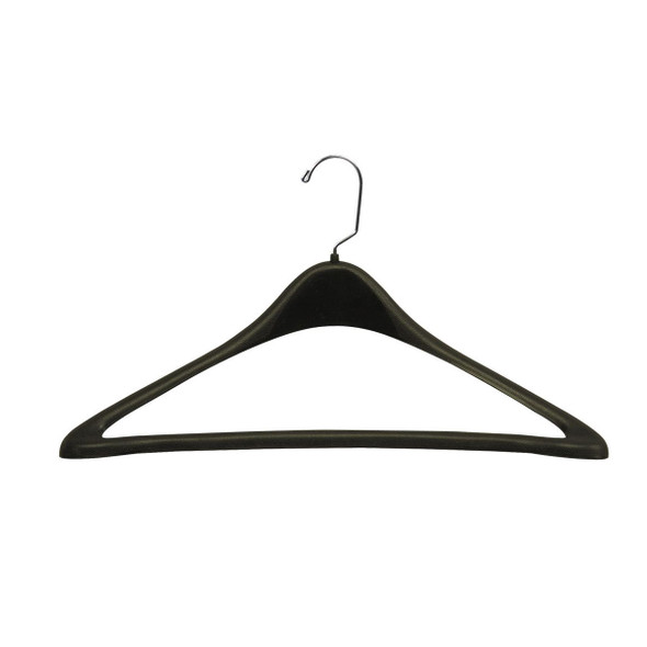 19" Black Plastic Suit Hanger W/ Suit Bar Box of 100