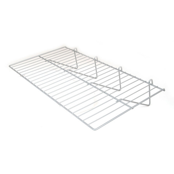 12"D x 23-1/2"L Gridwall Straight Shelf Chrome Box of 6