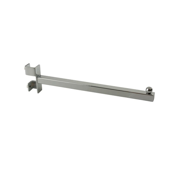 Twist-On Straight Arm for Square Tubing Rack