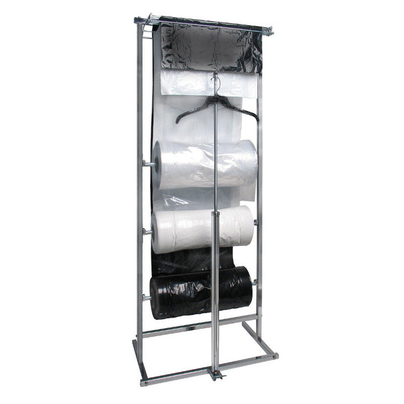 3 Roll Polyethylene Garment Bag Dispensing Rack