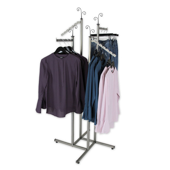 Aaron Contemporary 4 Way Garment Rack with Base and Inserts