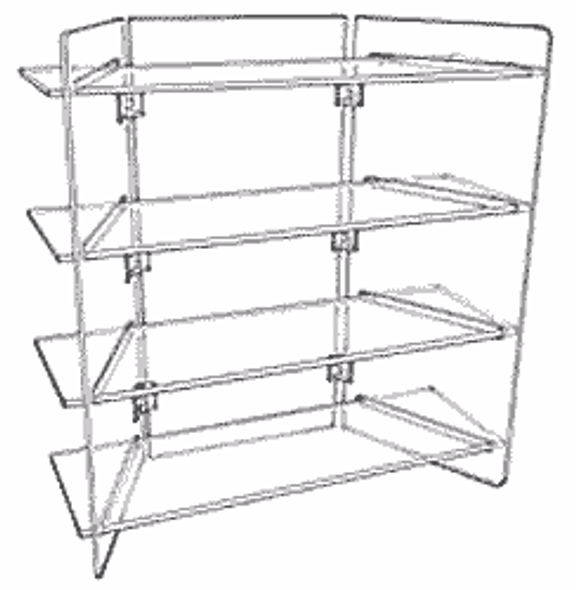 Acrylic Folding Four Shelf Unit
