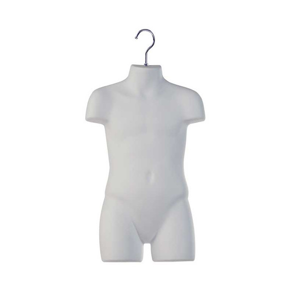 Children's Torso Half Round Plastic Body Form White