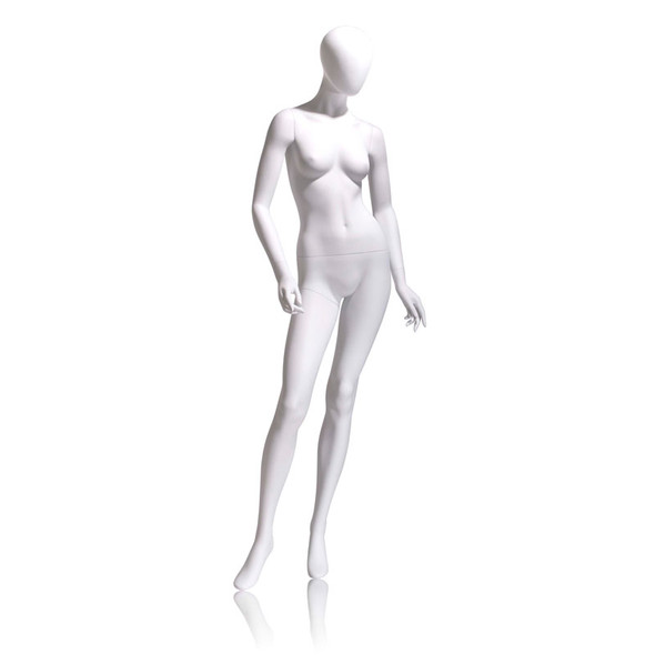 Eve Female Mannequin- Oval Head,Arms Bent,Turned Waist, Right Forward