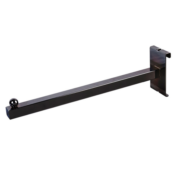 Gridwall Square Tubing 12in. Straight Arm Faceout Black