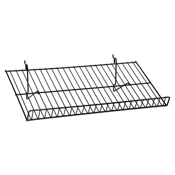 Multi Use Sloping Shelf 12"D x 23-1/2"W with 2" Lip Black