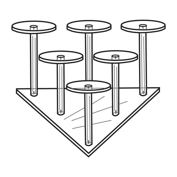 Acrylic 6 Pedestal Grouping