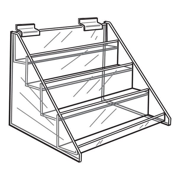 Acrylic Slatwall 4 Tier Display