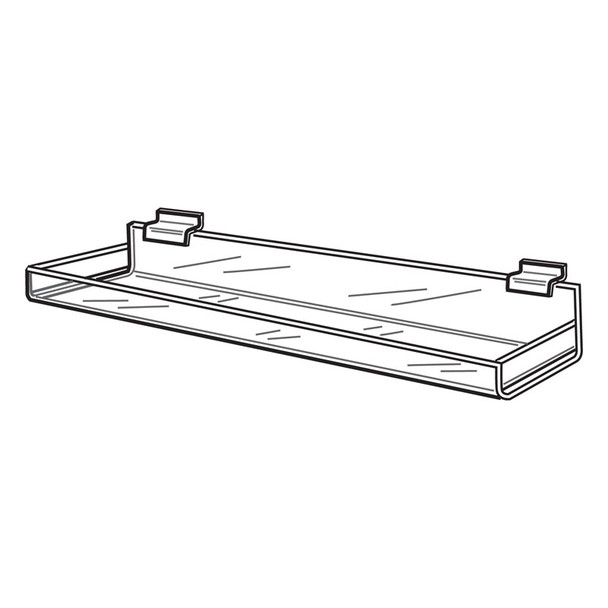 Acrylic Slatwall Shelf 23-3/4in.W