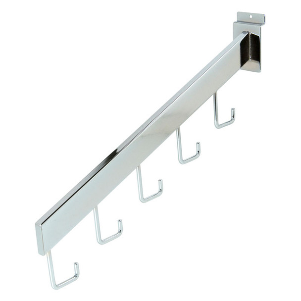 Slatwall 5 Hook Rectangular Tube Waterfall 