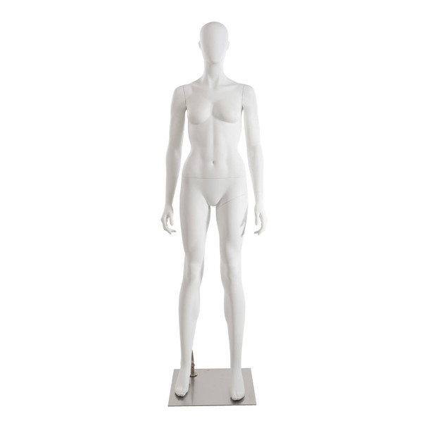 Fit Female - Pose 2 - Facing Straight - Matte White