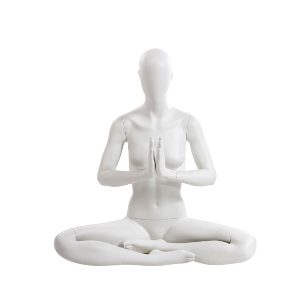 Fit Female - Pose 4 - Yoga Pose - Matte White