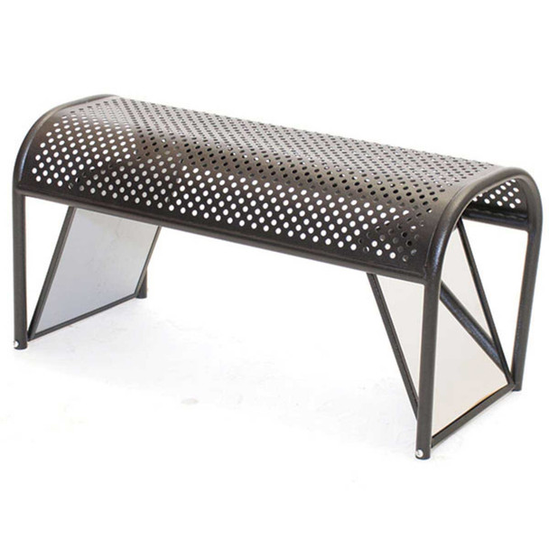 36" Shoe Bench With Mirrored Ends Black