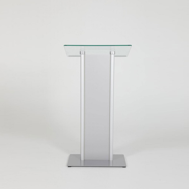 Tempered Glass Podium with Front Panel