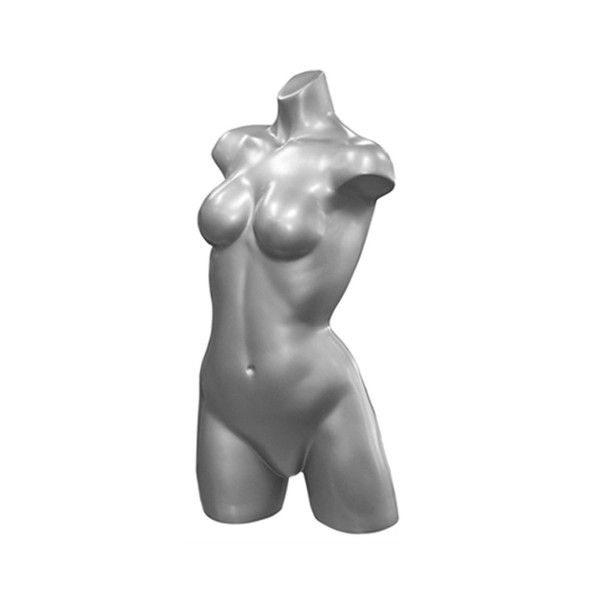 Active Wear Female Torso Form Silver