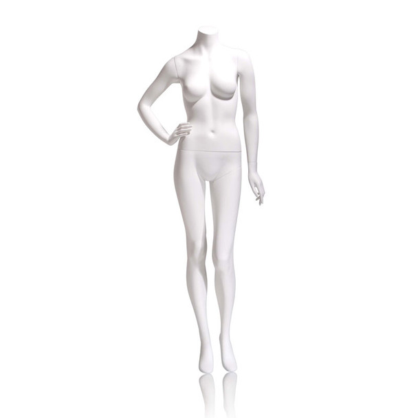 Eve Female Mannequin - Headless, Right Hand On Hip, Left Leg Slightly Bent