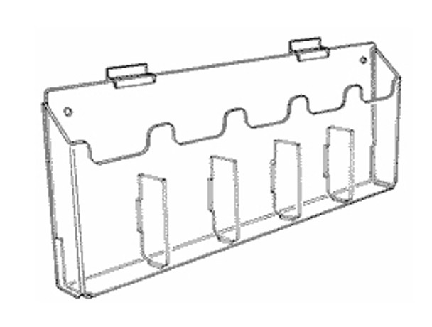 Gridwall Acrylic Multi-Pocket Tri-Fold Holders