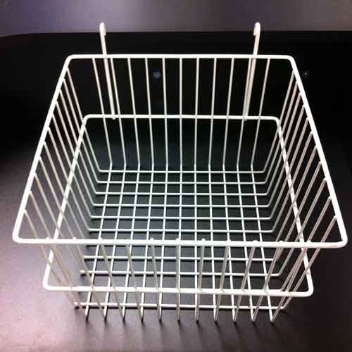Gridwall Basket 12 x 12 x 8 White (Box of 12) The Fixture Zone