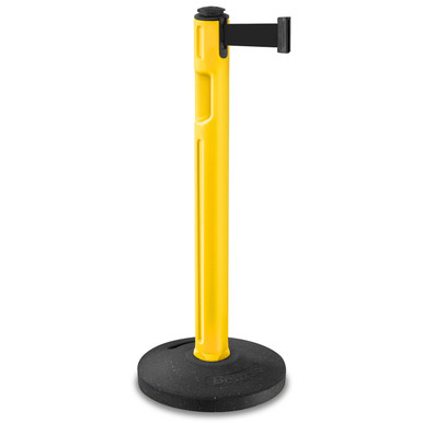 Standy Post Tempest Portable Stanchion Post Yellow With Rubber Base - The Fixture Zone