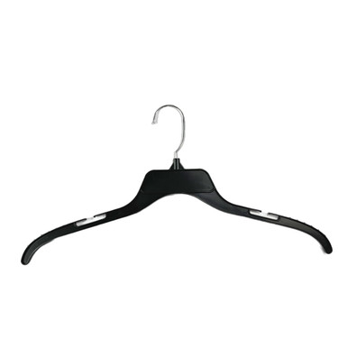 Matte Black Plastic Top Hanger, Space Saving Hangers with Notches