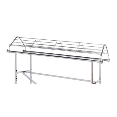 Show Rack Topper Shoe Topper for Double-Rail Clothing Rack Chrome