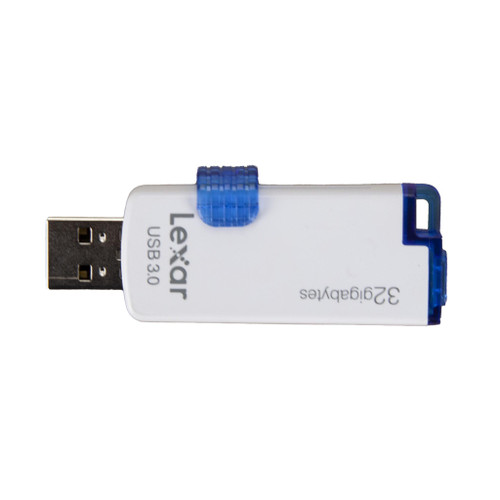 Lexar JumpDrive 32GB USB/Micro USB 3.0 Blue and White Flash Memory Drive PC Storage