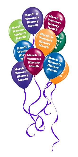 March is National Women's History Month Balloons