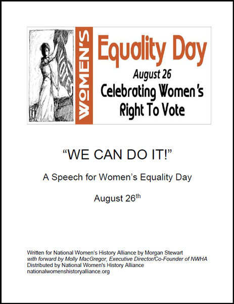 Women's Equality Day "We Can Do It" Speech