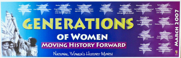 Generations of Women Moving History Forward  Paper Banner