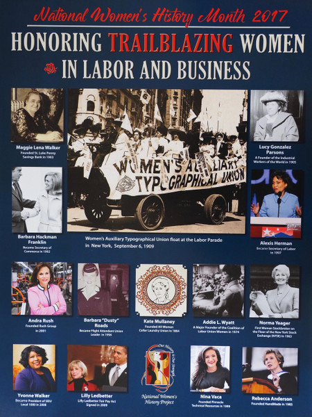 2017 National Women's History Month "Honoring Trailblazing Women in Labor and Business " Poster