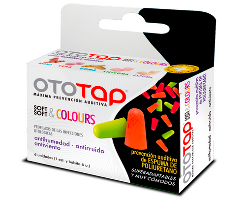 Ototap “soft & colours” tapones oídos 6 unidades