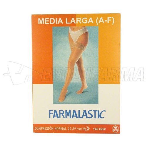 Farmalastic media larga con blonda compresión normal talla media color capuchin