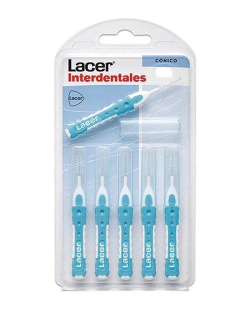 6 cepillos interdentales recto cónico lacer