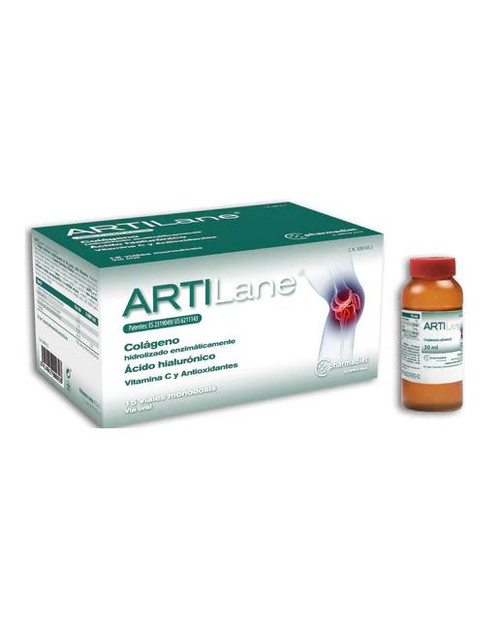 15 monodosis bebibles colágeno + ácido hialurónico sabor frambuesa artilane