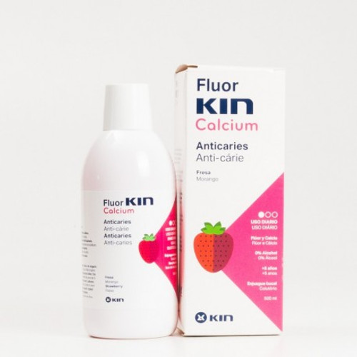 Fluor kin calcio colutorio fresa 500 mL